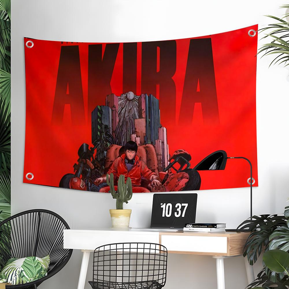 Outdoor Camping Anime - Drapeaux cyberpunk A-akira, décoration murale pour