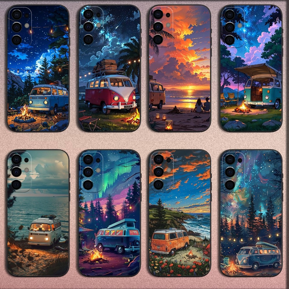 Outdoor Camping Anime - Coats i Van-Coque de téléphone de