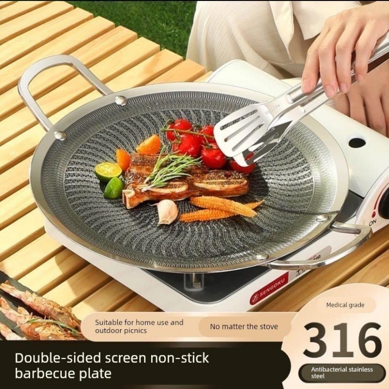 Cooking Outdoor Camping - Poêle de cuisson multifonctionnelle en acier
