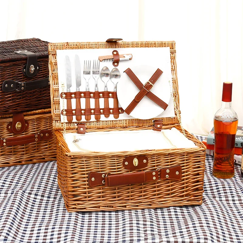 Outdoor Camping Storage Box - Panier de pique-nique familial, panier de