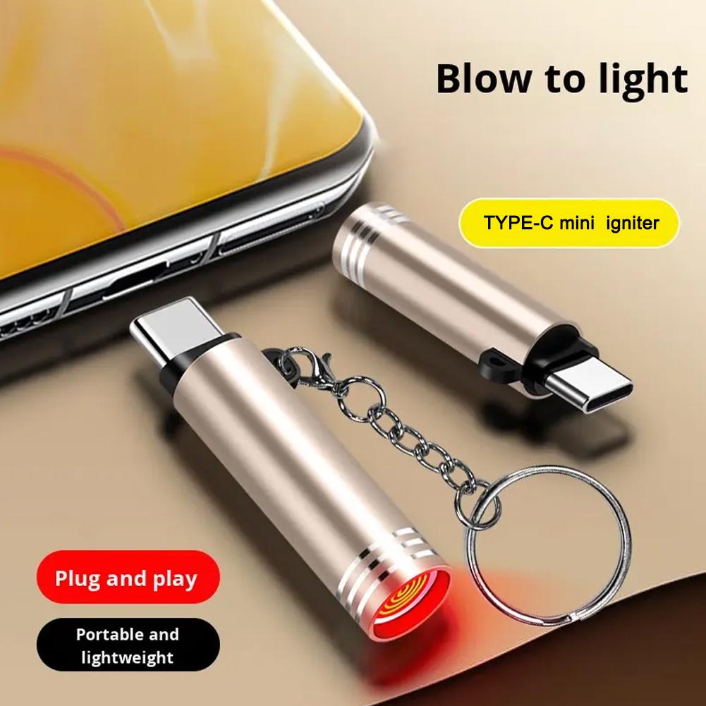 Outdoor Windproof Lighter - Mini briquet électrique de Type C,