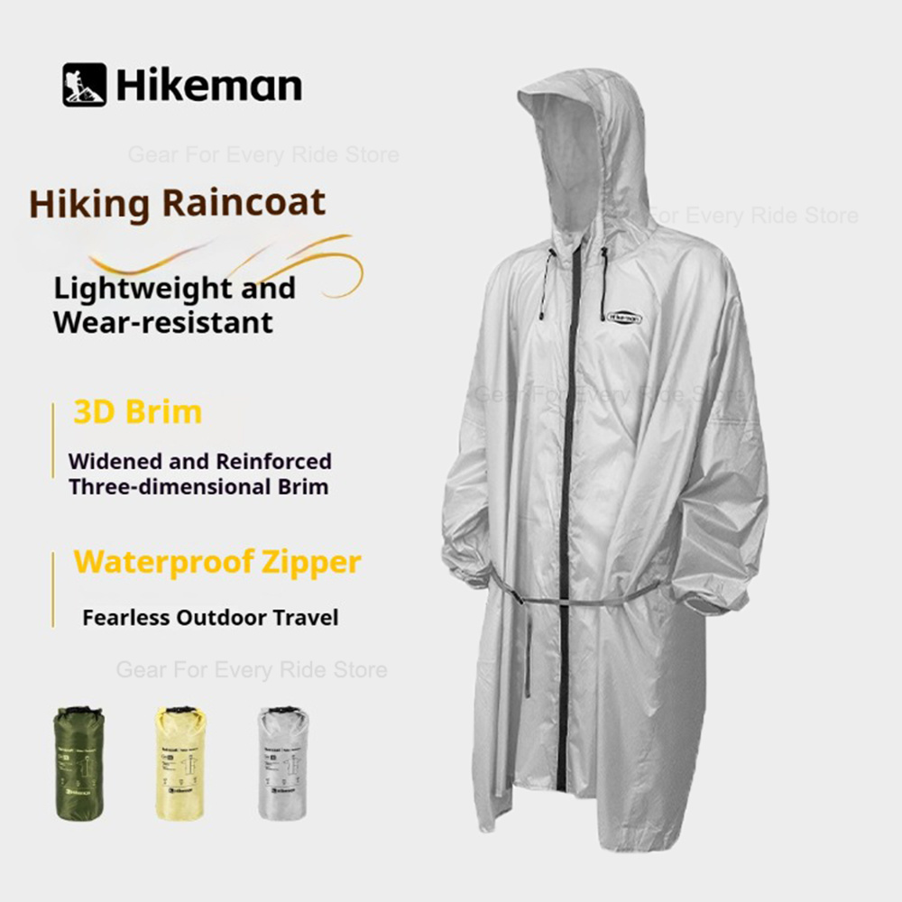 Camping Rain Poncho - Imperméable ultraléger à fermeture éclair en