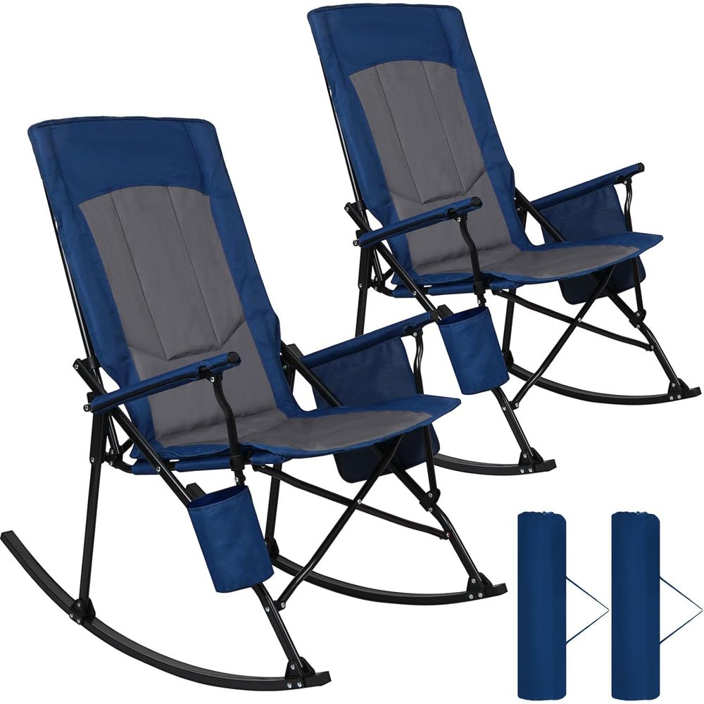 Outdoor Oversized Camping Chair - Lot de 2 chaises à bascule
