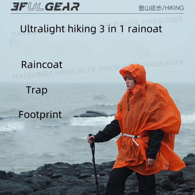 Camping Rain Poncho - Poncho de pluie 3 en 1