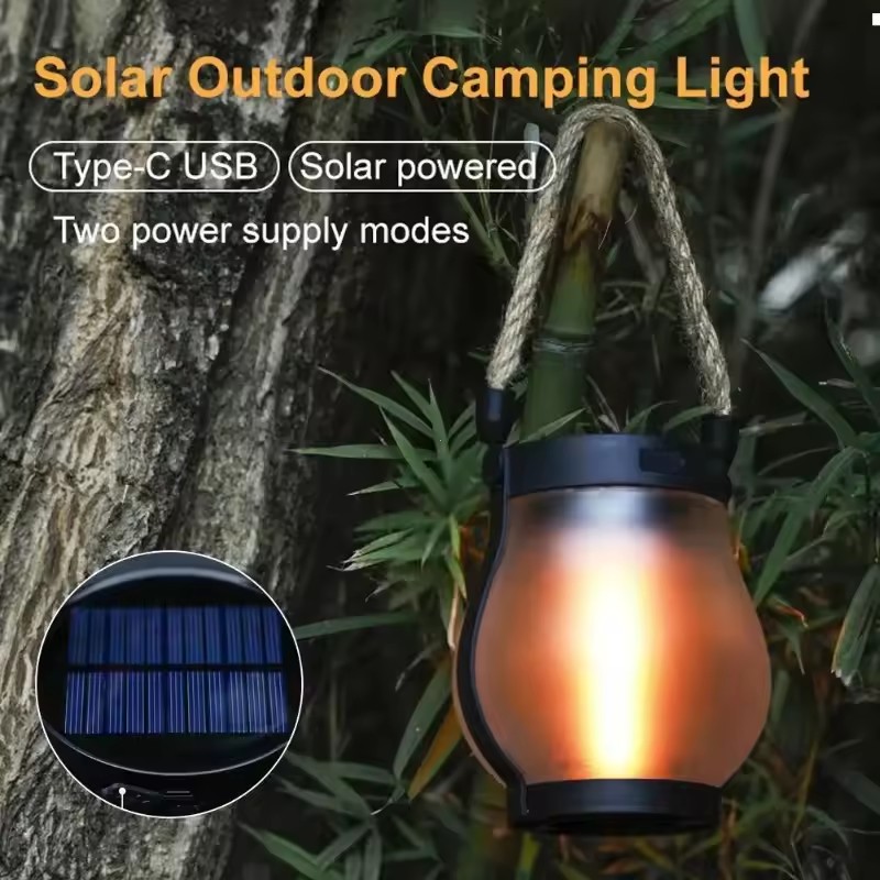 Camping Solar Lantern - Lampe de camping rechargeable par USB,