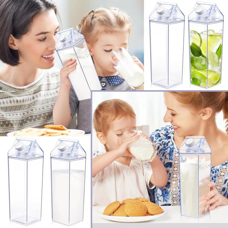 Outdoor Camping Storage Box - Bouteille de lait transparente de 750ML,
