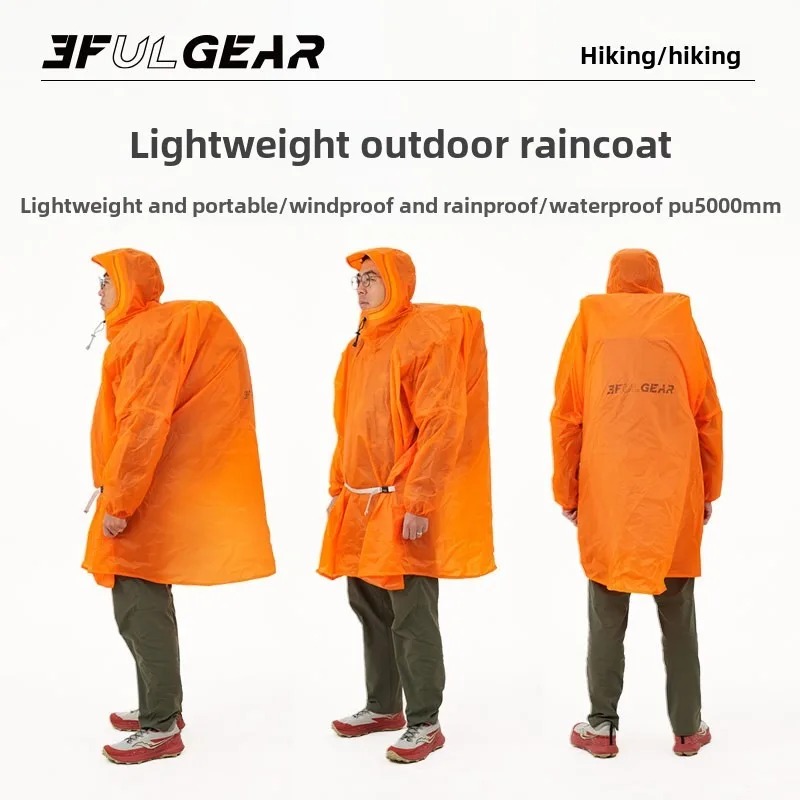 Camping Rain Poncho - Poncho de pluie ultraléger 3F UL