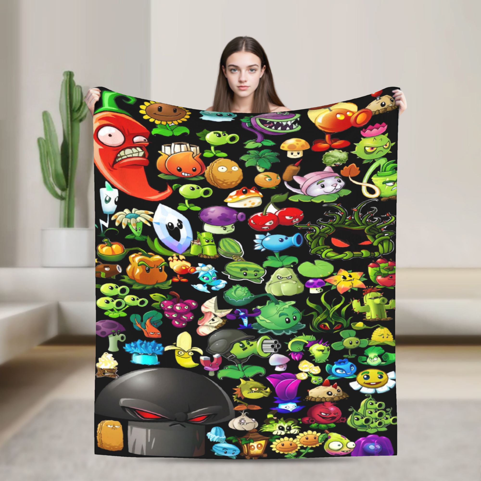 Outdoor Camping Videos - Couverture super chaude P-Plants vs. Zombies