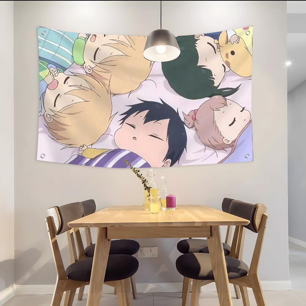 Outdoor Camping Anime - Drapeaux personnalisés Gakuen Babysitters, décoration murale