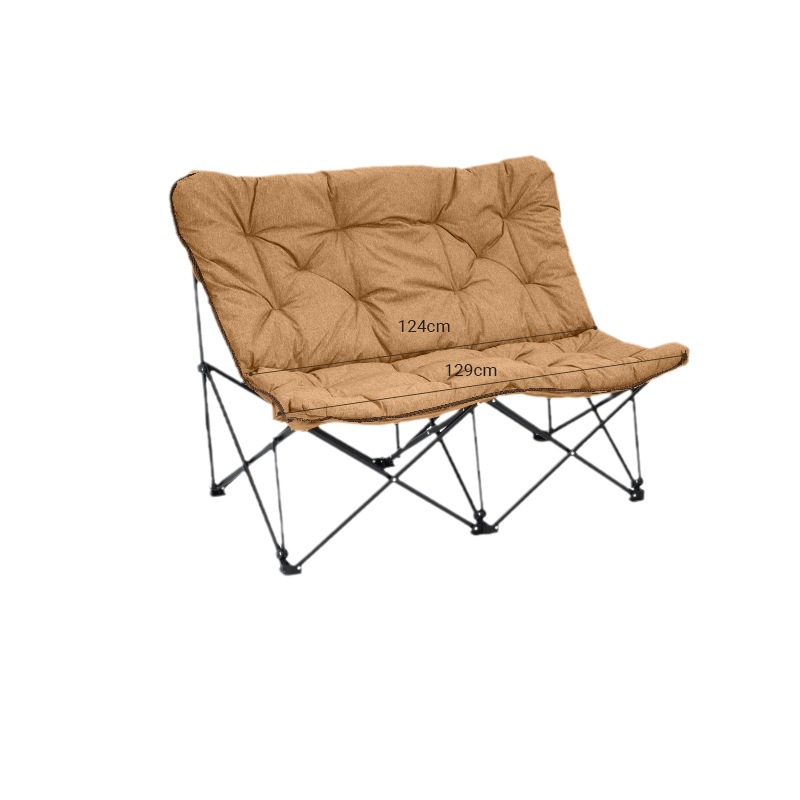 Outdoor Oversized Camping Chair - Fauteuil de camping double pliable surdimensionné,