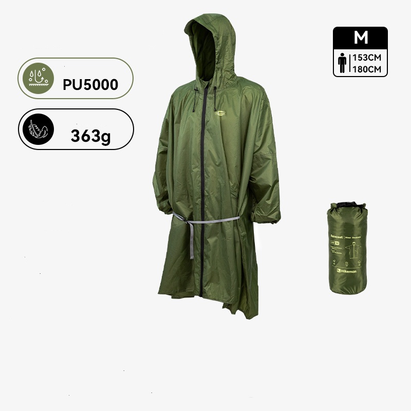 Camping Rain Poncho - Imperméable de randonnée et de camping,