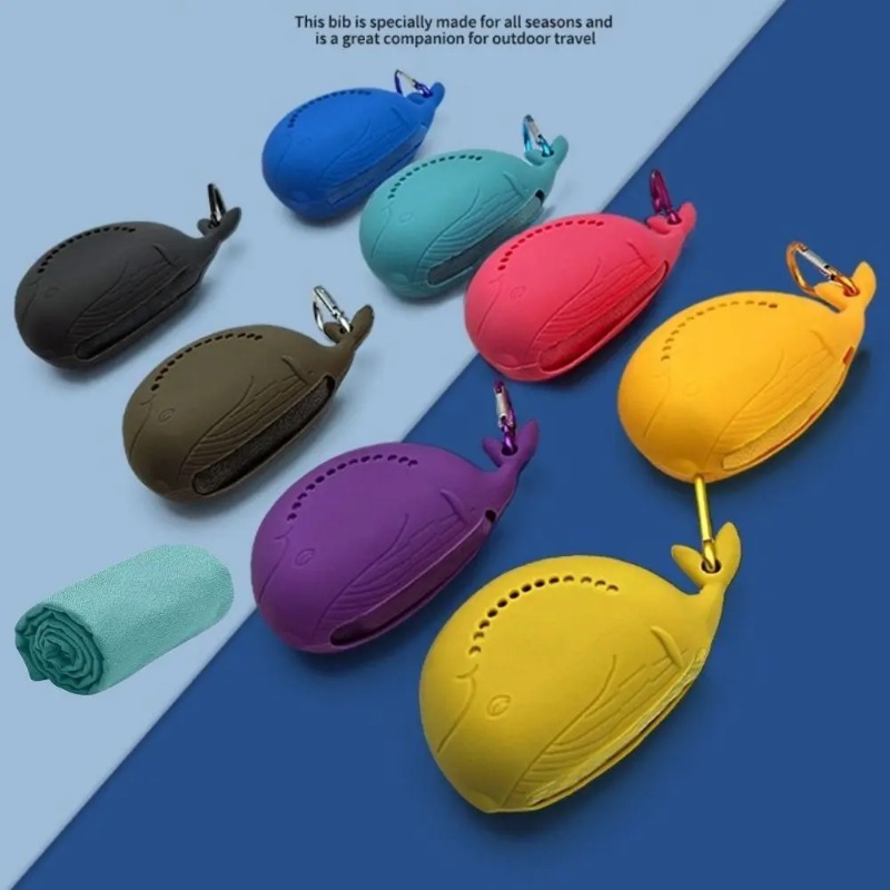 Camp Towel Microfiber - Étui en silicone portable et serviette