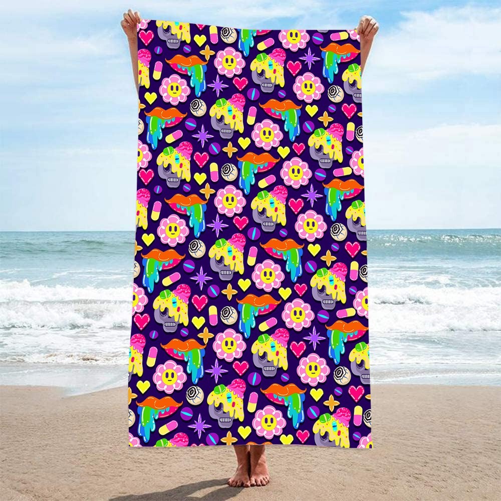 Serviette de plage abstraite 7 - Camp Towel Microfiber avis et prix