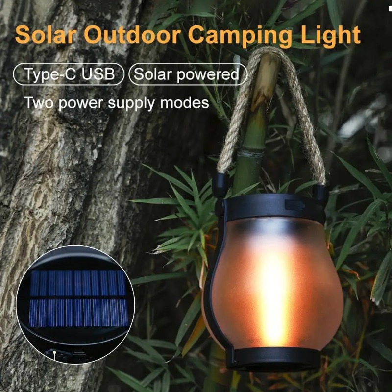 Lampe solaire à flamme, rechar - Camping Solar Lantern avis et prix