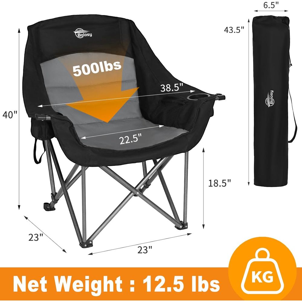 Lot de 2 chaises de camping su - Outdoor Oversized Camping Chair avis et prix