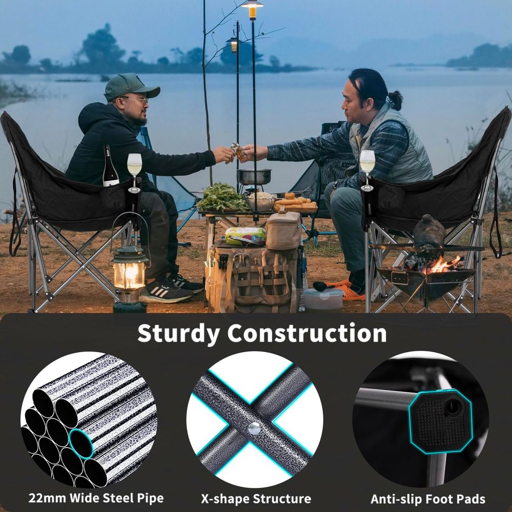 Lot de 2 chaises de camping su - Outdoor Oversized Camping Chair avis et prix