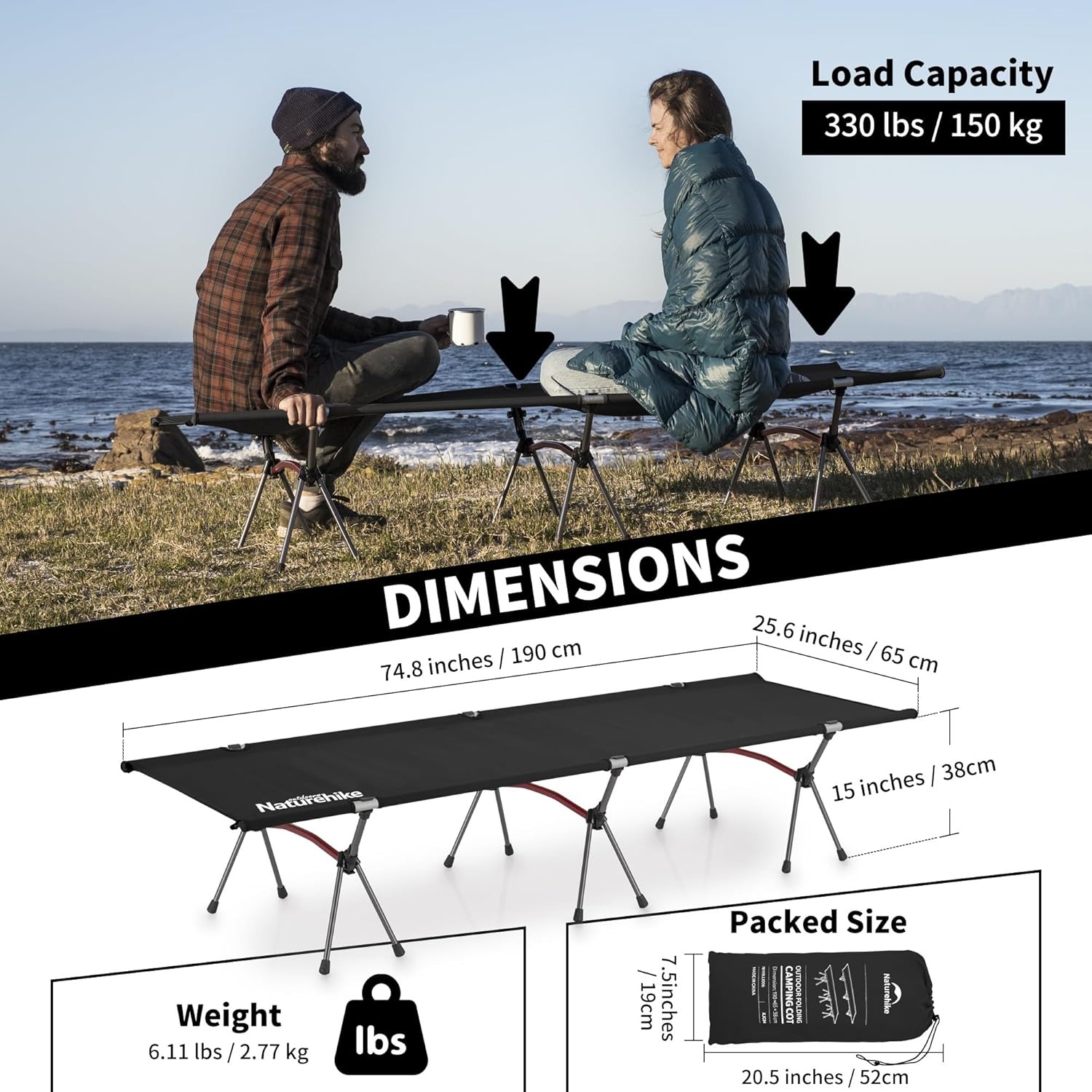 Lit de camping pliable Natureh - Ultralight Ground Sheet avis et prix