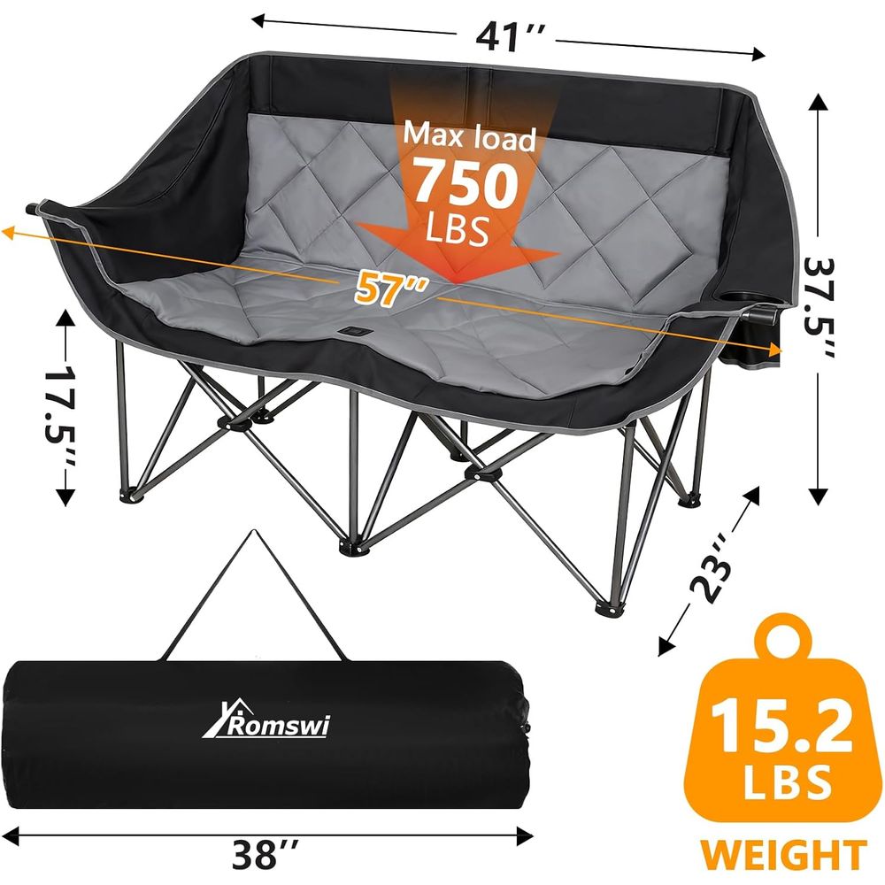 Chaise de camping double, chai - Outdoor Oversized Camping Chair avis et prix