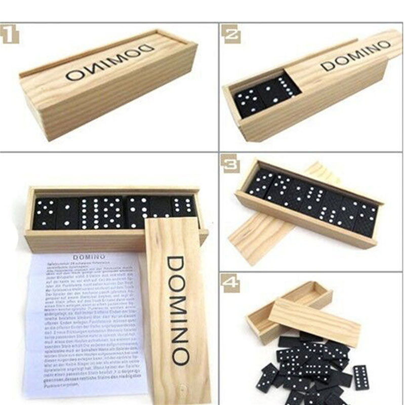 Jeu de dominos en bois 28 pièc - Outdoor Camping Toys avis et prix