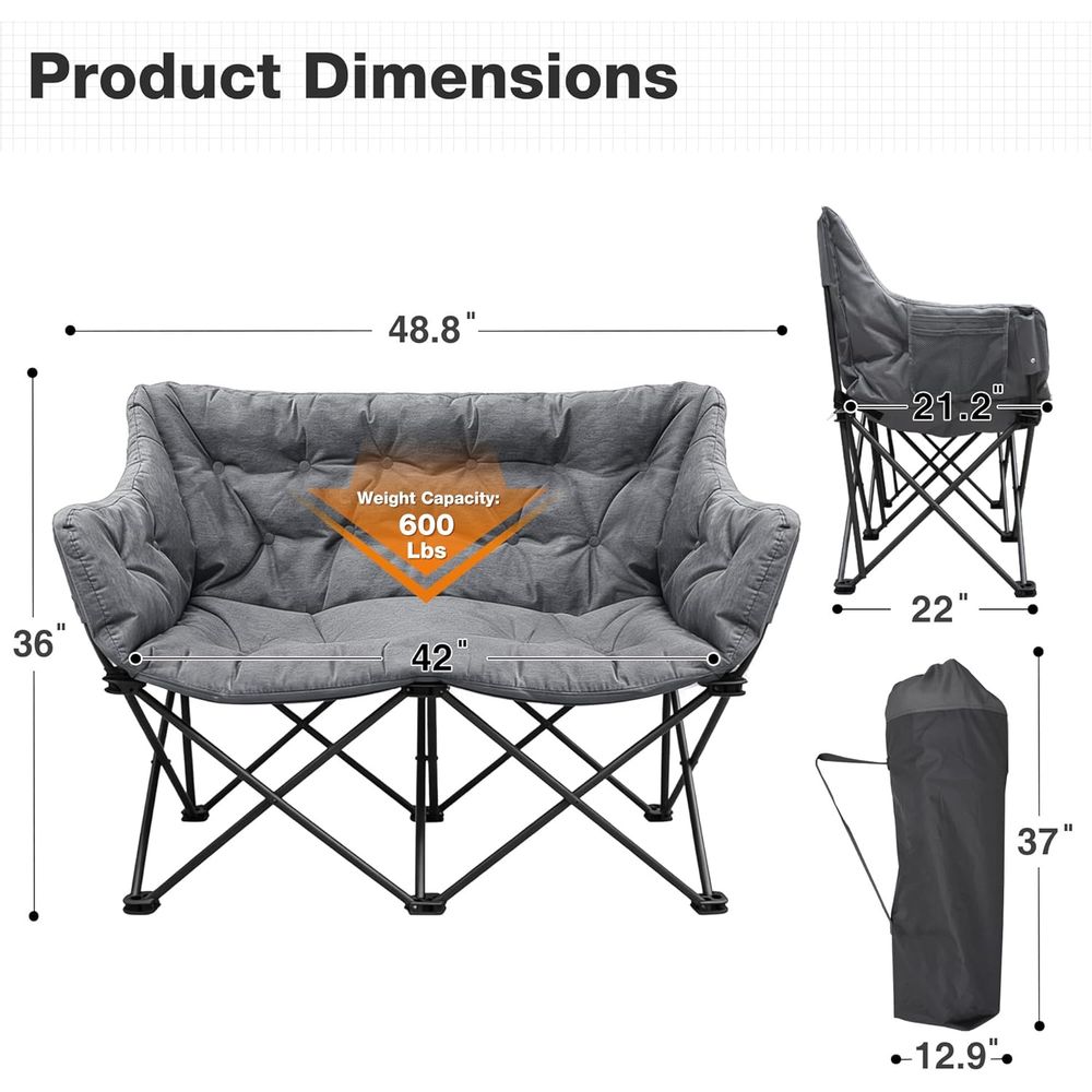Fauteuil de camping rembourré  - Outdoor Oversized Camping Chair avis et prix