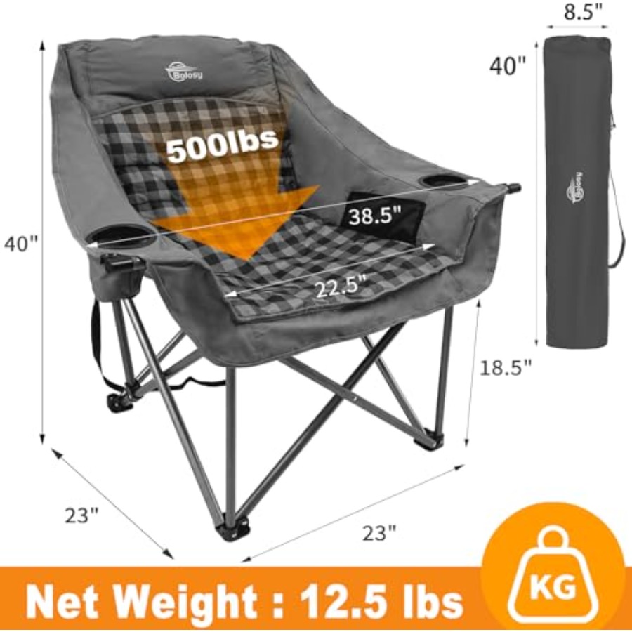Chaises de camping surdimensio - Outdoor Oversized Camping Chair avis et prix