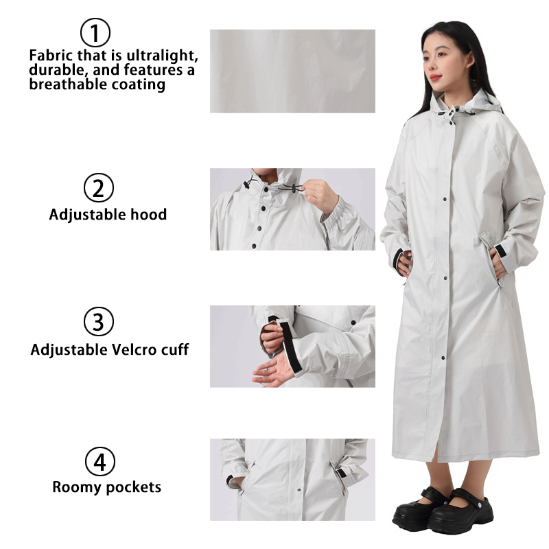 Veste de pluie longue à capuch - Camping Rain Poncho avis et prix