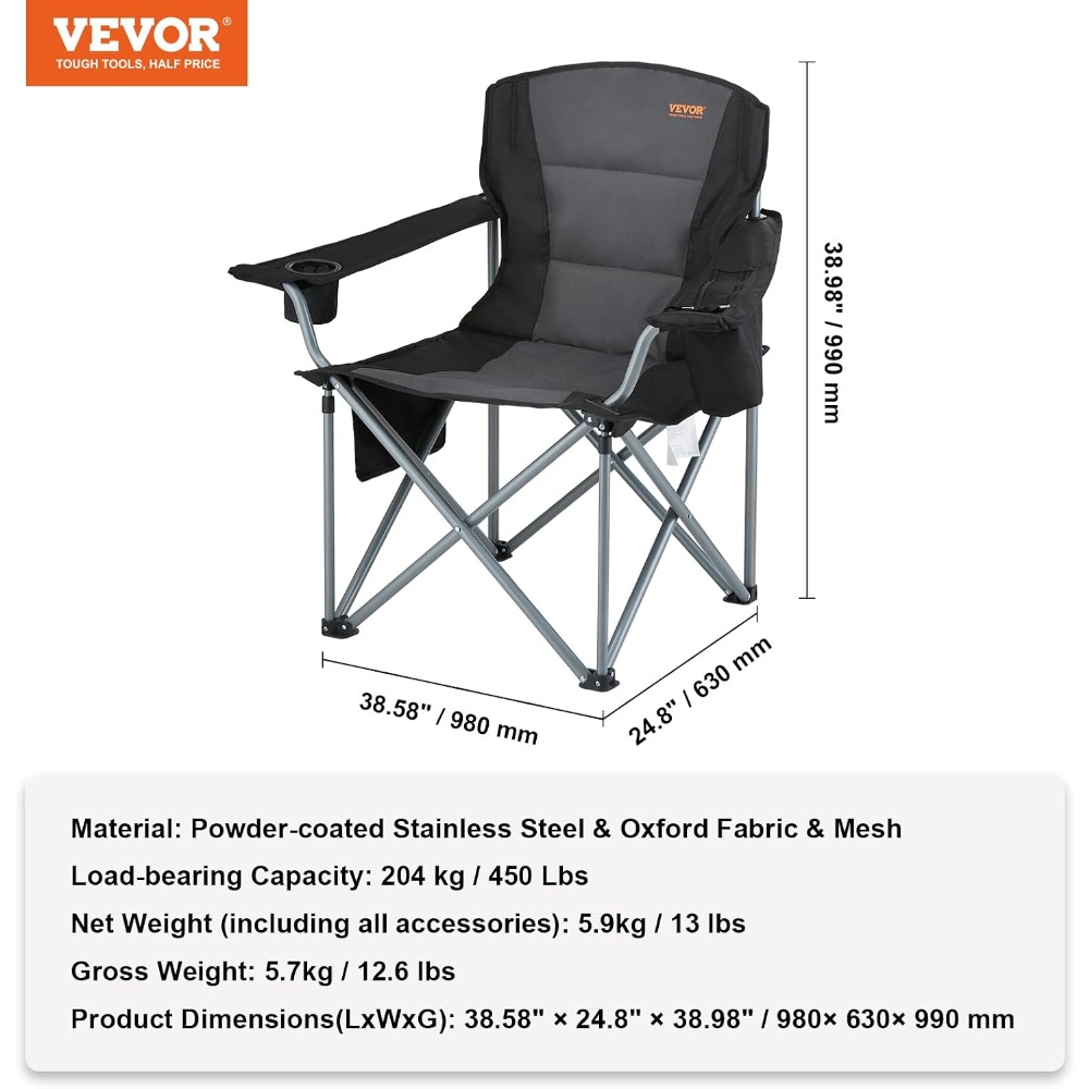 Chaise de camping pliable surd - Outdoor Oversized Camping Chair avis et prix