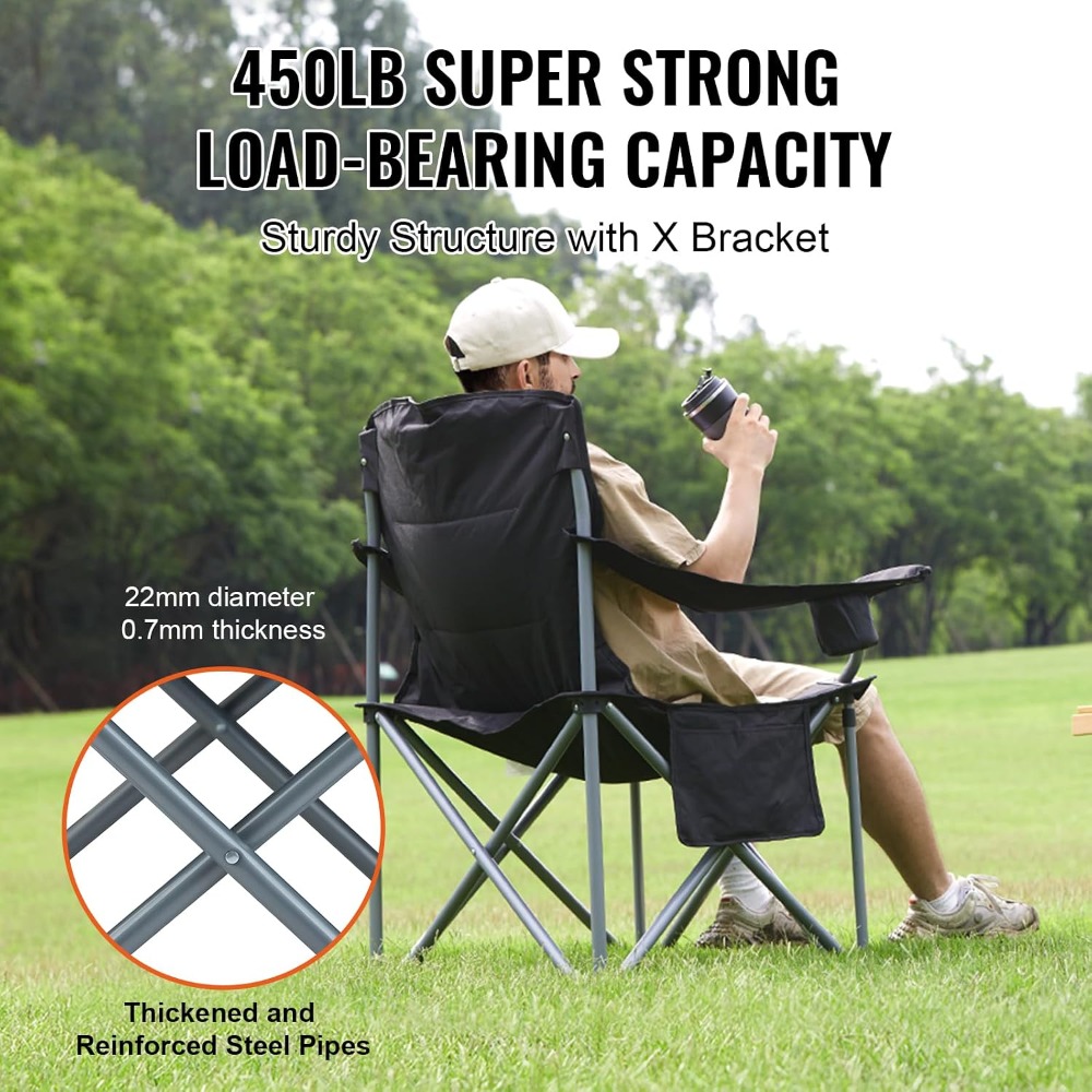 Chaise de camping pliable surd - Outdoor Oversized Camping Chair avis et prix