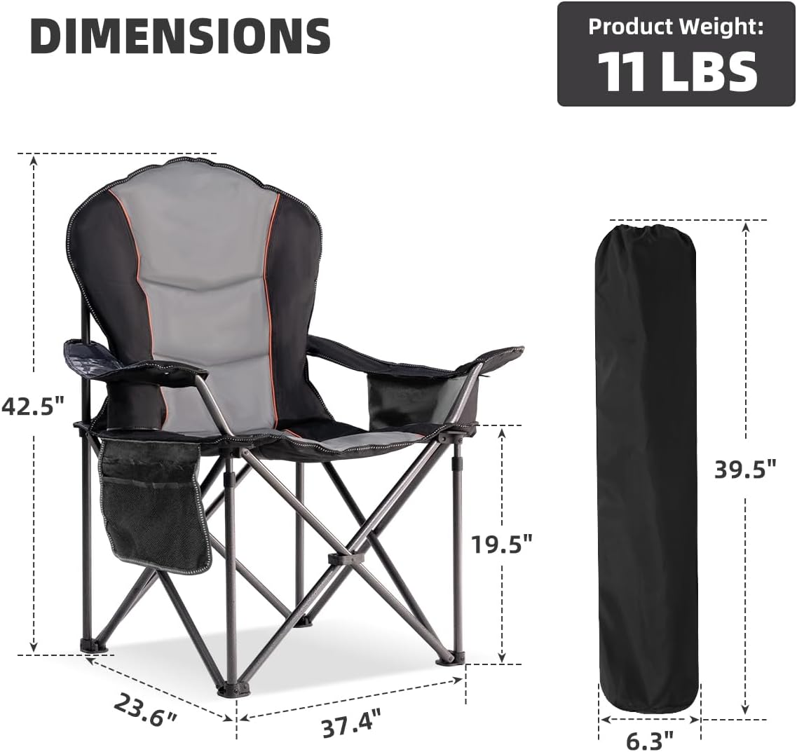 Chaise de camping pliable surd - Outdoor Oversized Camping Chair avis et prix