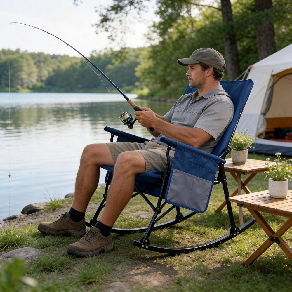 Lot de 2 chaises à bascule por - Outdoor Oversized Camping Chair avis et prix
