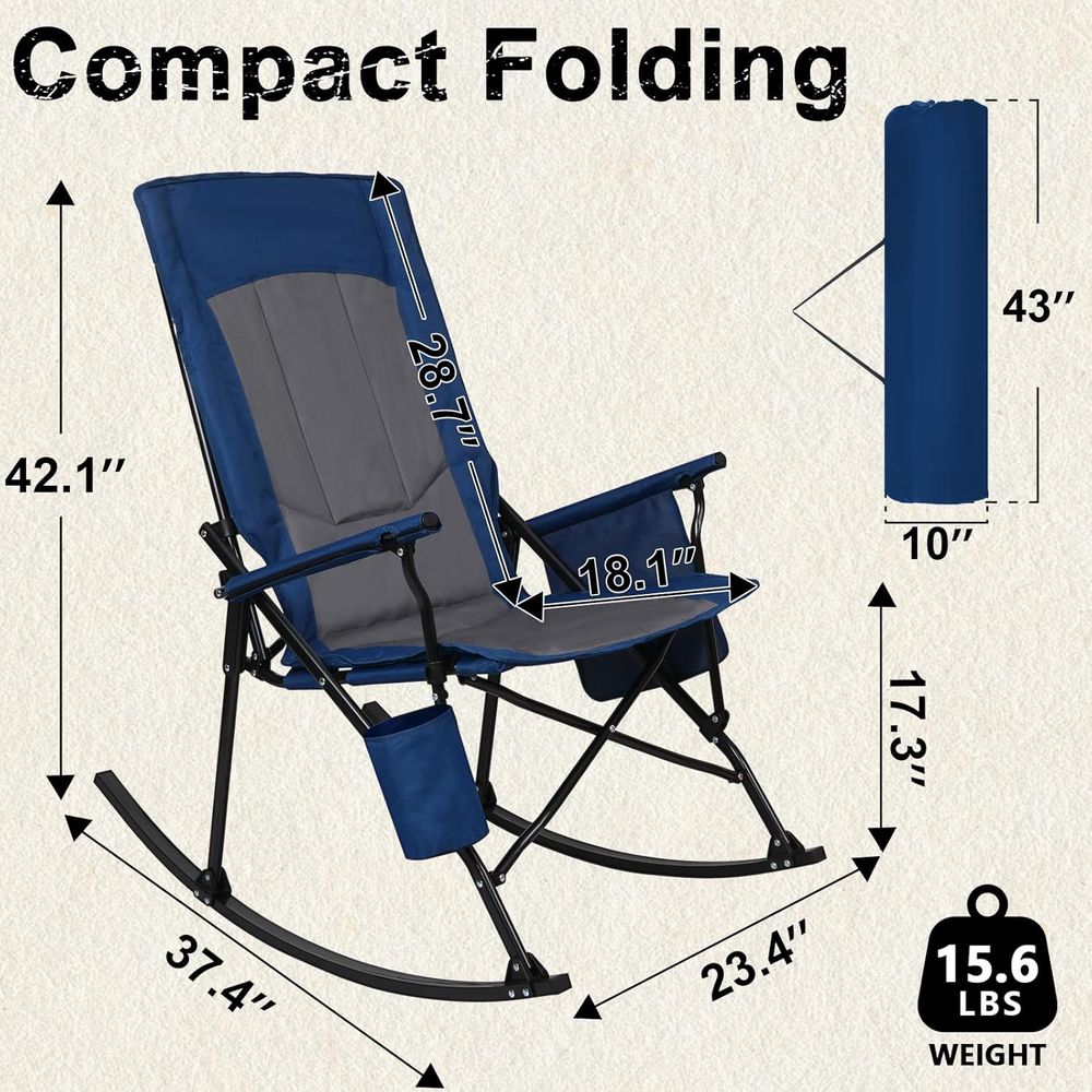 Lot de 2 chaises à bascule por - Outdoor Oversized Camping Chair avis et prix