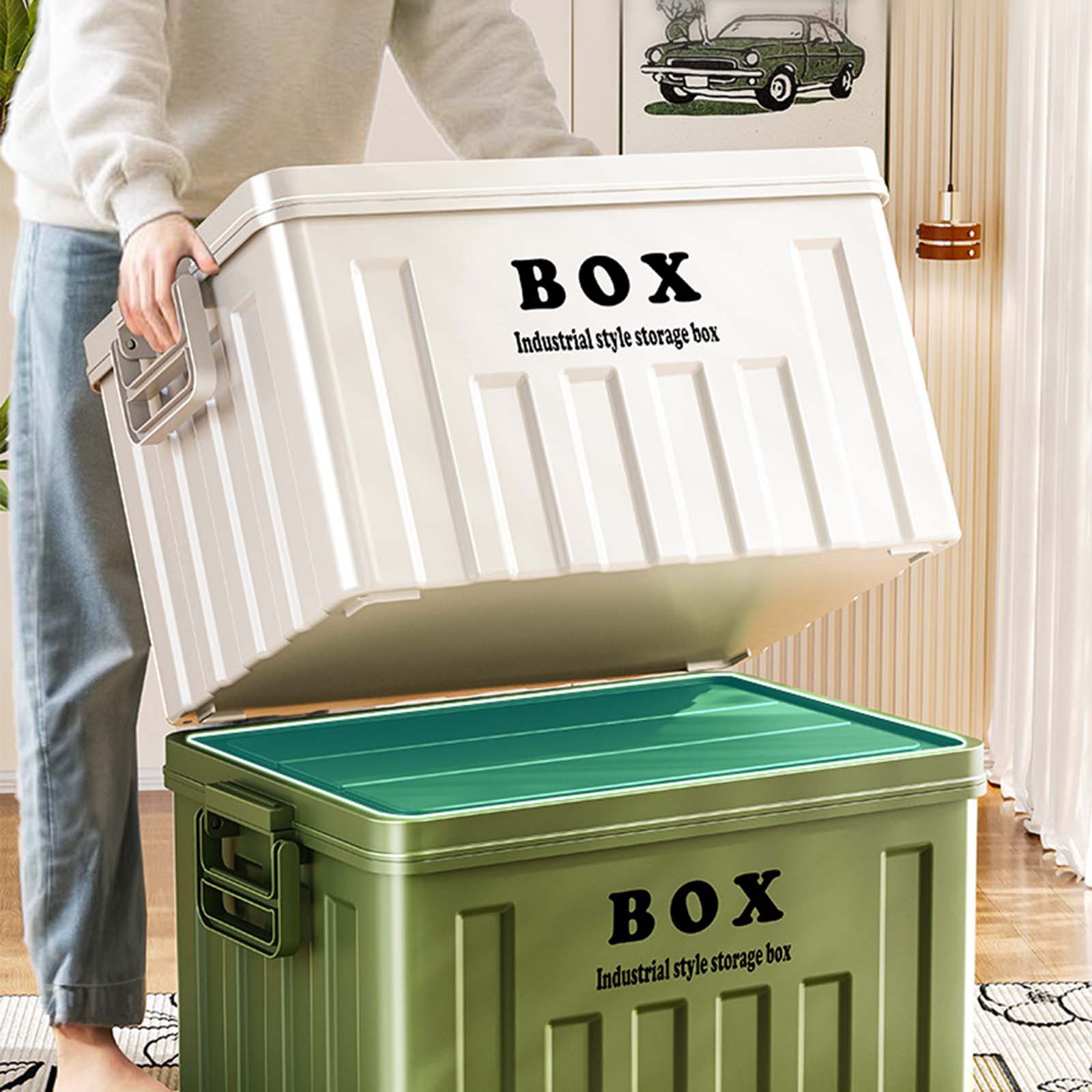 Bac de rangement empilable de  - Outdoor Camping Storage Box avis et prix