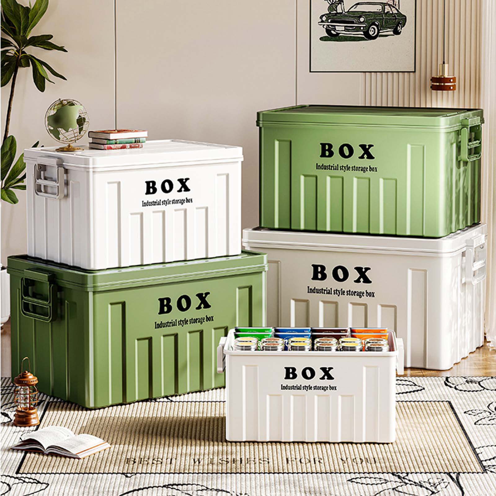 Bac de rangement empilable de  - Outdoor Camping Storage Box avis et prix