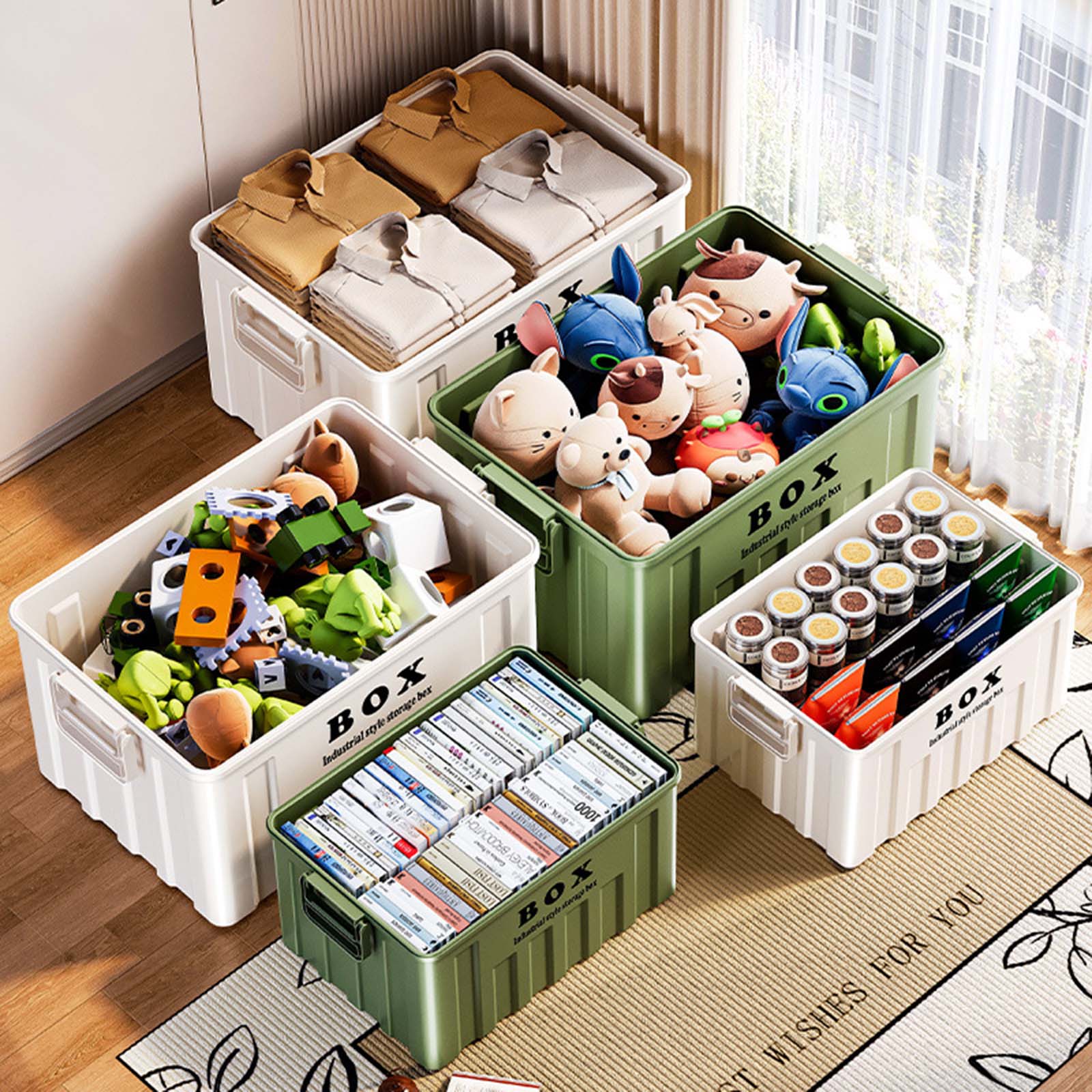 Bac de rangement empilable de  - Outdoor Camping Storage Box avis et prix