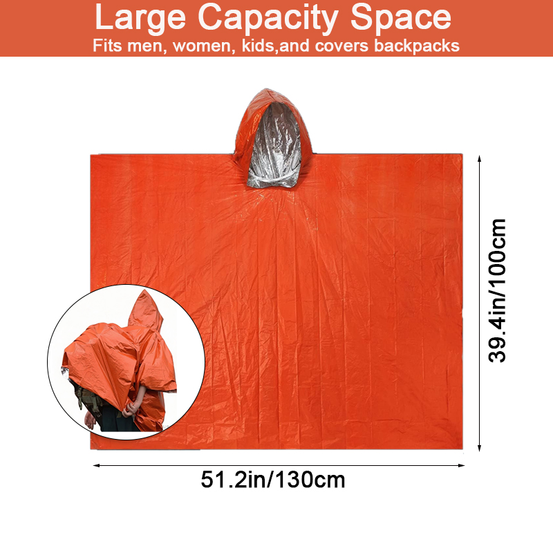 SSUNTAK Poncho de survie d'urg - Camping Rain Poncho avis et prix