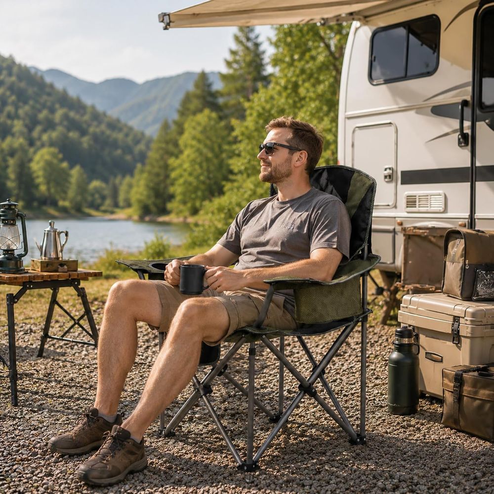 Lot de 2 chaises rembourrées s - Outdoor Oversized Camping Chair avis et prix