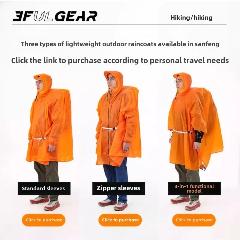 Poncho de pluie ultraléger 3F  - Camping Rain Poncho avis et prix