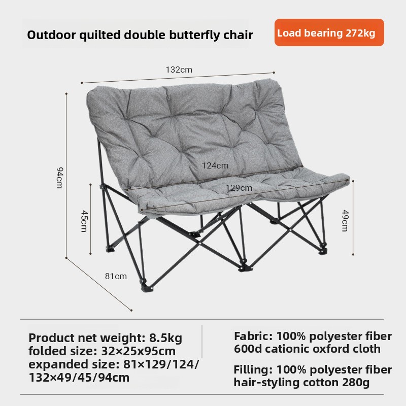 Fauteuil de camping double pli - Outdoor Oversized Camping Chair avis et prix