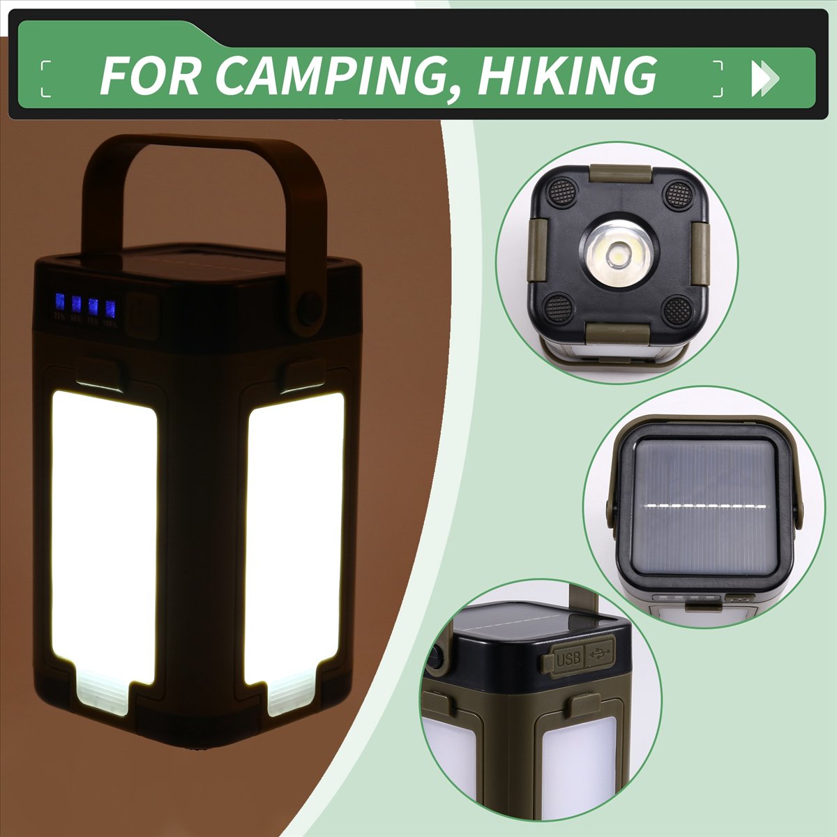 Lanterne de camping LED pliabl - Camping Solar Lantern avis et prix