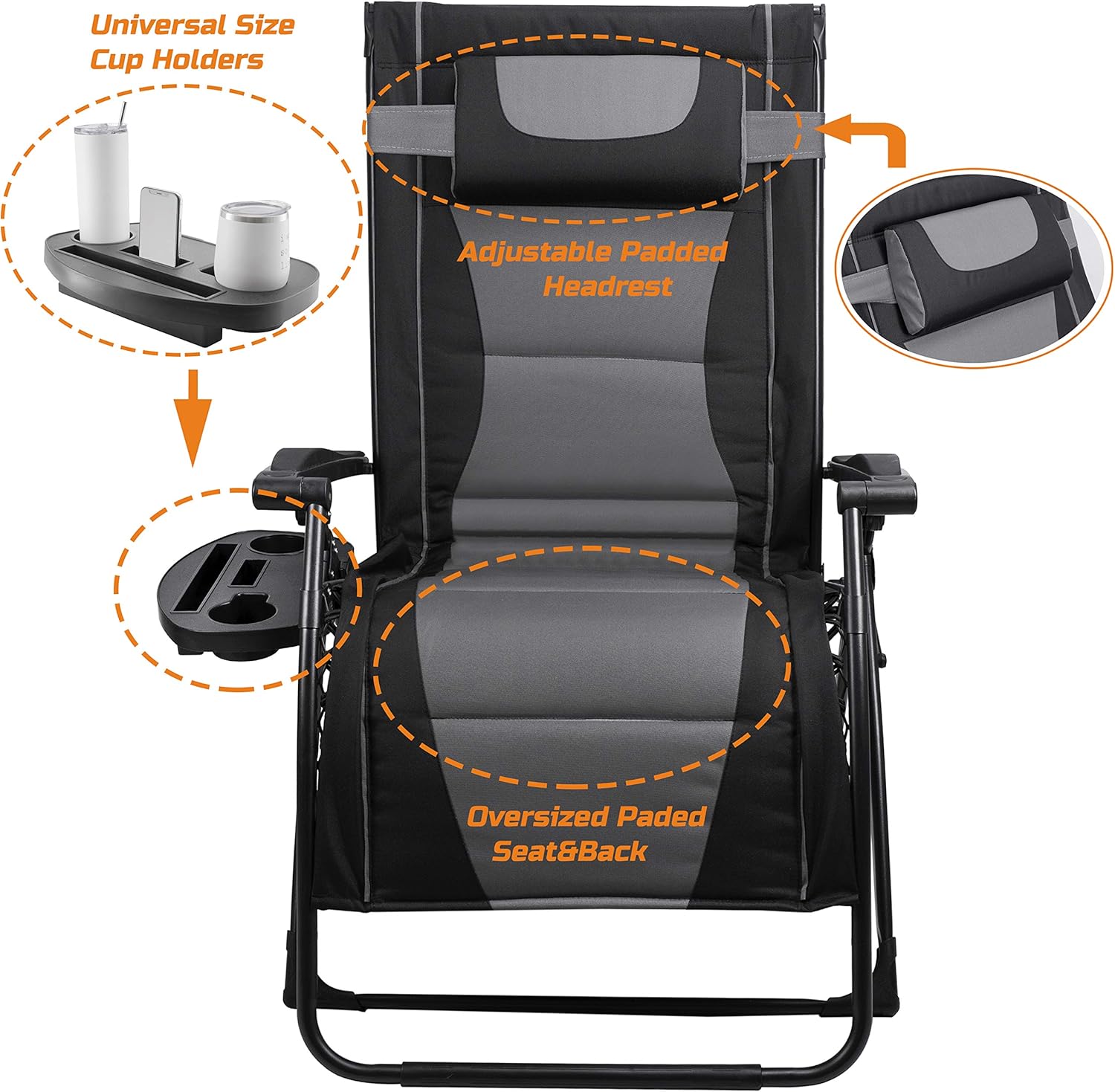 Chaise pliante inclinable surd - Outdoor Oversized Camping Chair avis et prix